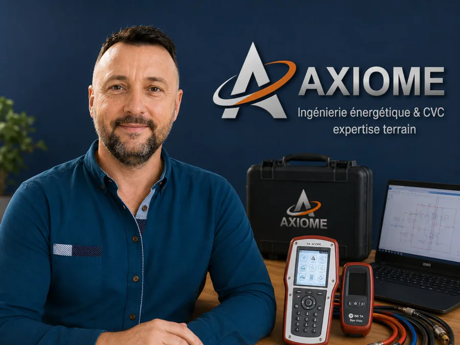 Kevin Marek avec les instruments de mesure TA-SCOPE et Dp-Vision